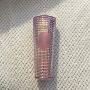 ✨STARBUCKS VENTI TUMBLER✨ RARE PINK IRIDESCENT GRID